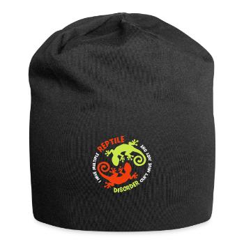 Ich liebe Reptilien Geschenk Bartagame Echsen - Jersey-Beanie - Schwarz - Vorne