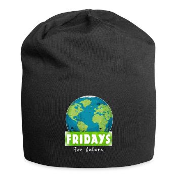 Fridays For Future Stop Climate Change Save Gift - Jersey Beanie - black - Front