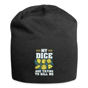 Board Game Gift: My Dice - Jersey Beanie - black - Front