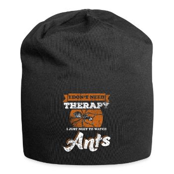 Ameisen beobachten - Jersey-Beanie - Schwarz - Vorne