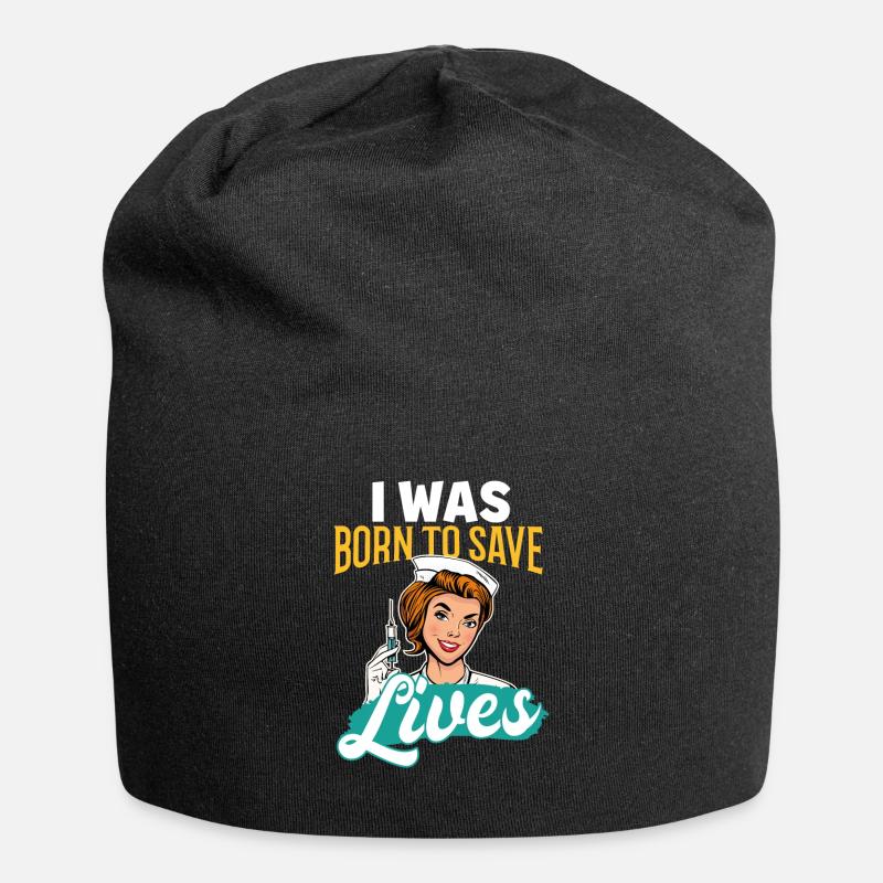 infirmière - Bonnet en jersey - noir