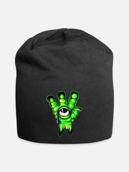 Alien Hand Farbe - Jersey-Beanie - Schwarz