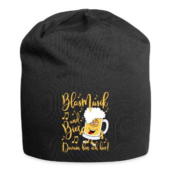 Musique de soufflage et bière C’est pourquoi je suis ici - Bonnet en jersey - noir - Devant