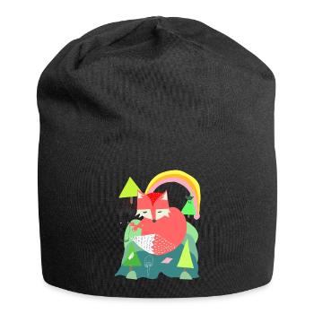 Bleib wie du bist - Jersey-Beanie - Schwarz - Vorne