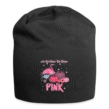 In October We Wear Pink - Jersey Beanie - black - Front