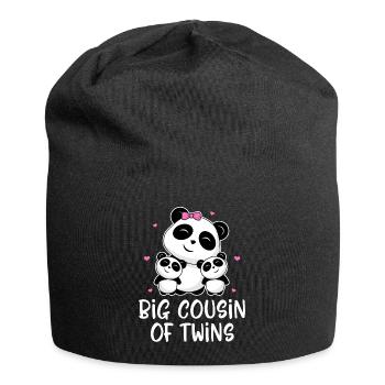 Big Cousin Of Twins - Cute Panda Pandas - Jersey Beanie - black - Front