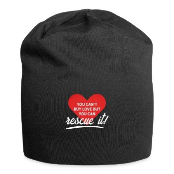 Rescue Dog Adopt Ne pas acheter Shop Shelter Dog Love - Bonnet en jersey - noir - Devant