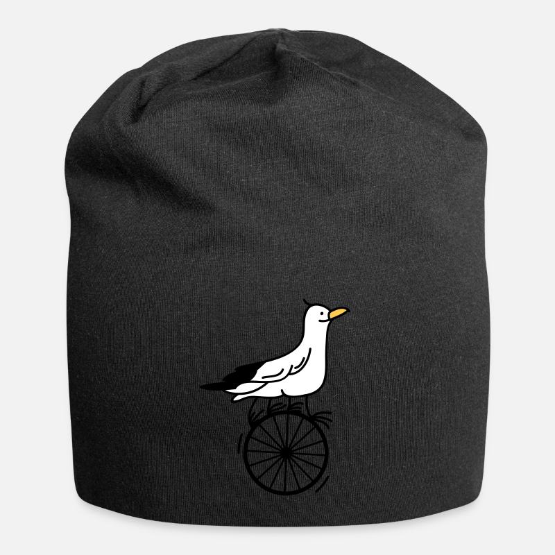 begabte Möwe - Jersey-Beanie - Schwarz
