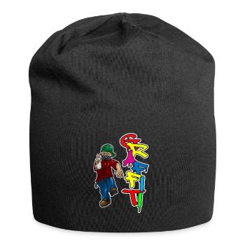 Graffiti Spray Doodle Draw Write Wall Surface Gift - Jersey Beanie - black - Front