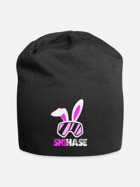 Skihase - Jersey-Beanie - Schwarz