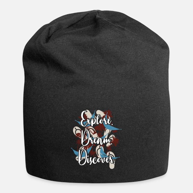Reisen - Jersey-Beanie - Schwarz