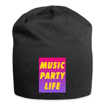 MUSIC PARTY LIFE - Jersey Beanie - black - Front