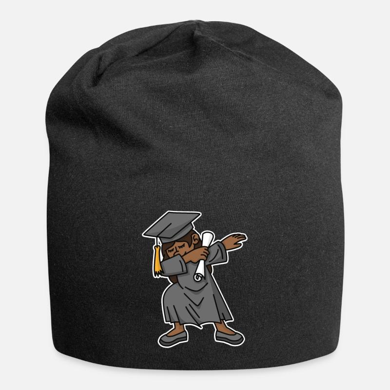 Fille noire étudiant dab diplôme école - Bonnet en jersey - noir