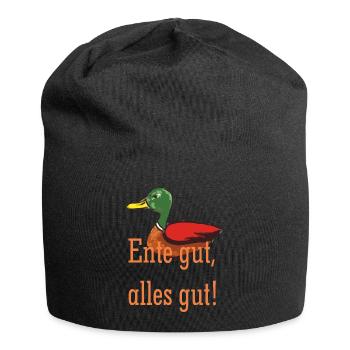 Ente gut alles gut - Jersey-Beanie - Schwarz - Vorne