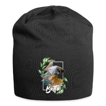 Betta Fish Tropical Plant Design Betta Life - Jersey Beanie - black - Front