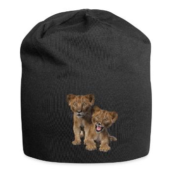 Les lions, les lions, les lions - Bonnet en jersey - noir - Devant