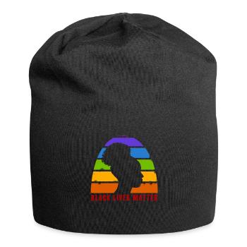 Black Lives Matter - Rainbow Afro Girl - Equality - Jersey-Beanie - Schwarz - Vorne