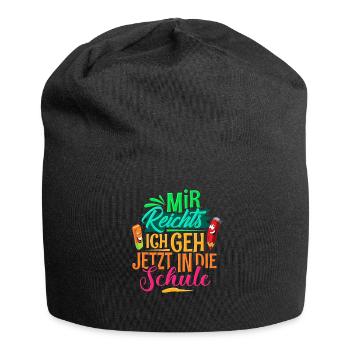 Einschulung - Jersey-Beanie - Schwarz - Vorne