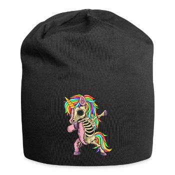 Zombie Einhorn Dabbing - Jersey-Beanie - Schwarz - Vorne