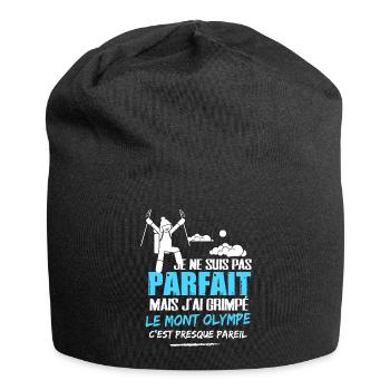Mont Olympe cadeau drôle alpiniste - Bonnet en jersey - noir - Devant