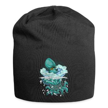 Oktopus - Jersey-Beanie - Schwarz - Vorne