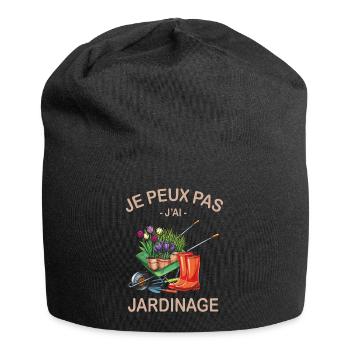 Je Peux Pas J'ai Jardinage - Bonnet en jersey - noir - Devant