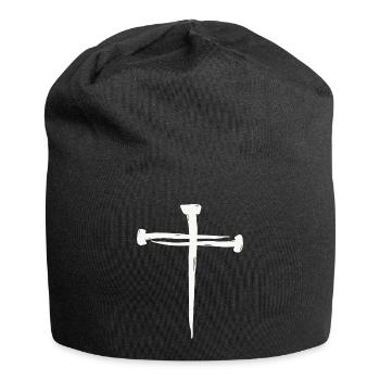 Croix de clous - Bonnet en jersey - noir - Devant