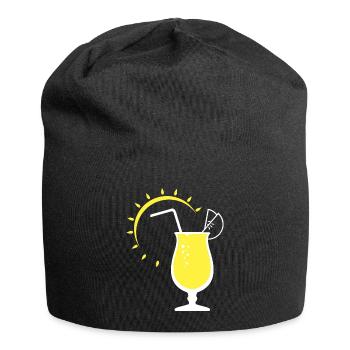 Sonnige Limonade - Jersey-Beanie - Schwarz - Vorne