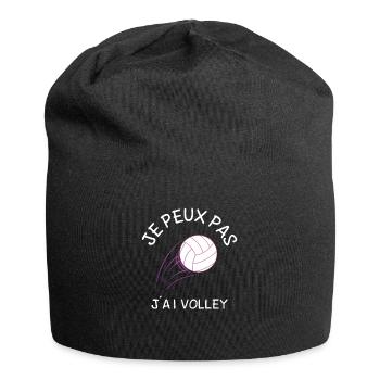 Je Peux Pas J'Ai Volley - Bonnet en jersey - noir - Devant
