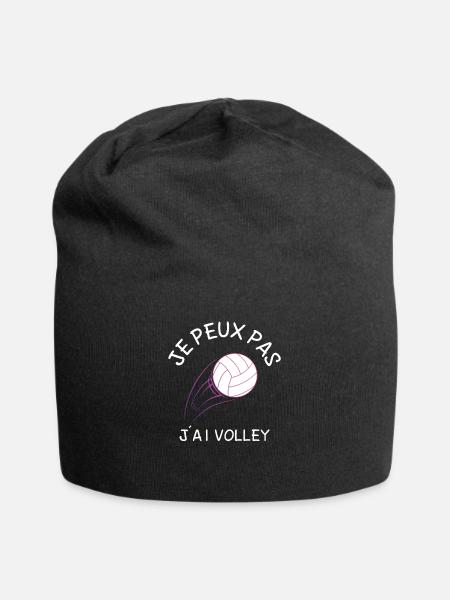 Je Peux Pas J'Ai Volley - Bonnet en jersey - noir