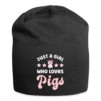 Schwein Schweine - Jersey-Beanie - Schwarz - Vorne