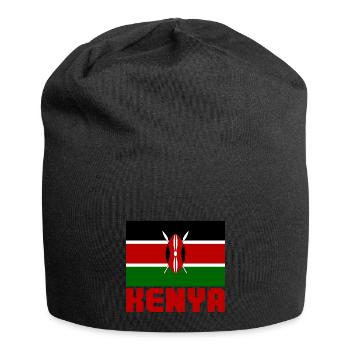 Kenia - Jersey-Beanie - Schwarz - Vorne