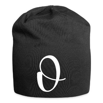 Calligraphy, initial O - Jersey Beanie - black - Front
