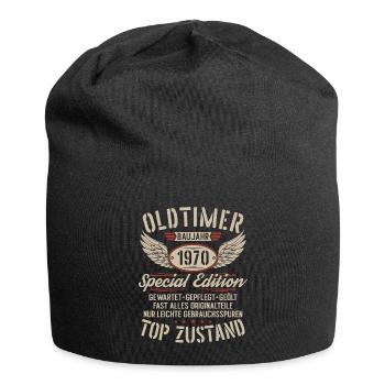 Oldtimer Baujahr 1970 Jahrgang Geburtstag Geschenk - Jersey-Beanie - Schwarz - Vorne