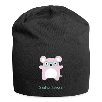 Doudou für immer - Jersey-Beanie - Schwarz - Vorne