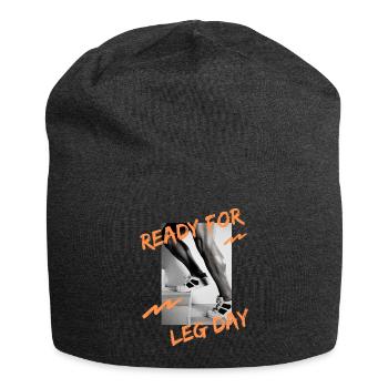 Ready for leg day cadeau original musculation - Bonnet en jersey - charbon - Devant