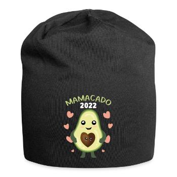 Mamacado 2022 Avocado Pregnancy Pregnant - Jersey Beanie - black - Front