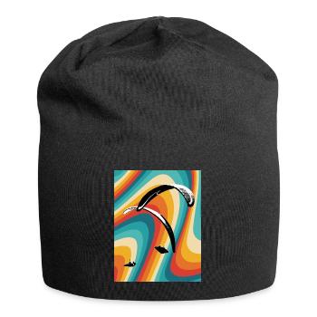 Paragliding Retro Thermalling - Jersey Beanie - black - Front