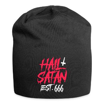 hail satan Design for a enthusiats of satan - Jersey Beanie - black - Front