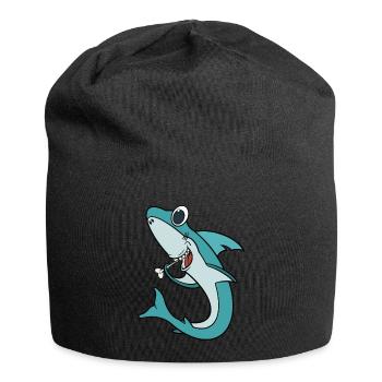 Mehr als nur ein Happen nach Geschmack - Jersey-Beanie - Schwarz - Vorne
