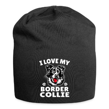 Ich Liebe mein Border Collie - Jersey-Beanie - Schwarz - Vorne