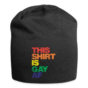 Cette chemise est gay af - Bonnet en jersey - noir - Devant
