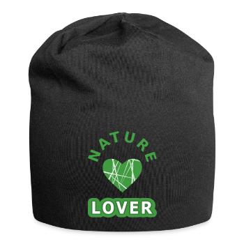 Nature Lover - green - Jersey Beanie - black - Front