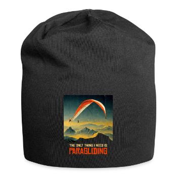 Paragliding Retro Poster - Jersey-Beanie - Schwarz - Vorne