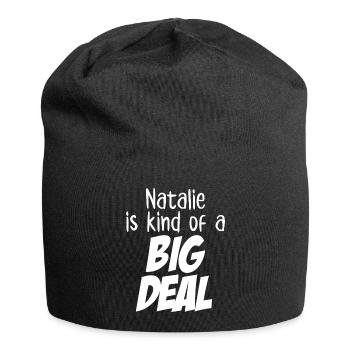 Natalie est un peu une grosse affaire - Bonnet en jersey - noir - Devant