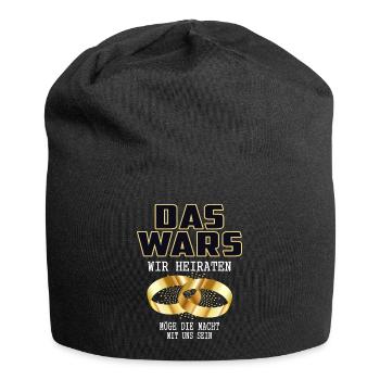 Das war´s wir Heiraten - Jersey-Beanie - Schwarz - Vorne