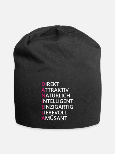 Daniela Name Geschenk - Jersey-Beanie - Schwarz