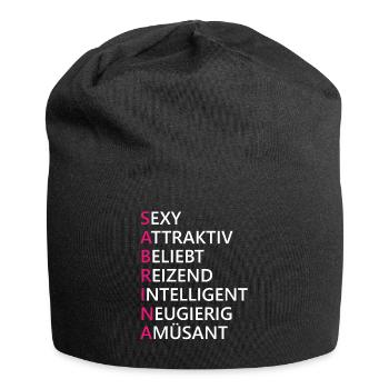 Sabrina Name Geschenk - Jersey-Beanie - Schwarz - Vorne