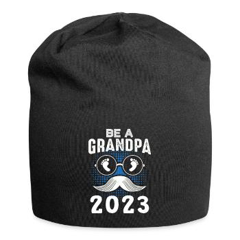 Werdender Opa 2023, 2023 werde ich Opa, 2023 Opa - Jersey-Beanie - Schwarz - Vorne