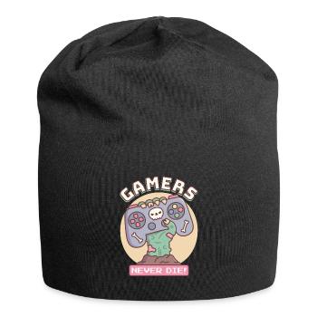 Funny Gamers Never Die Zombie Hand With Controller - Jersey Beanie - black - Front